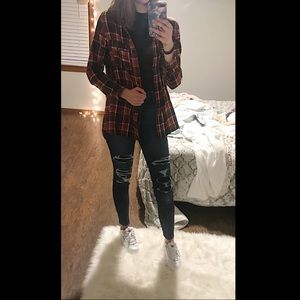 Burnt orange flannel